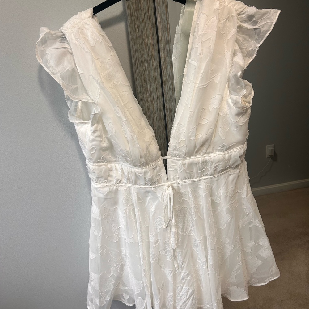 Elegant White Lace Romper